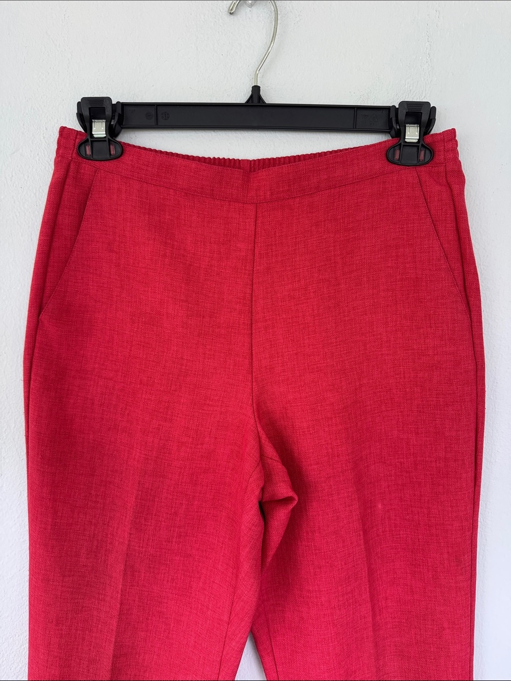 Alfred Dunner Petite brick red straight leg elastic waist casual trousers size 8 - Picture 3 of 10